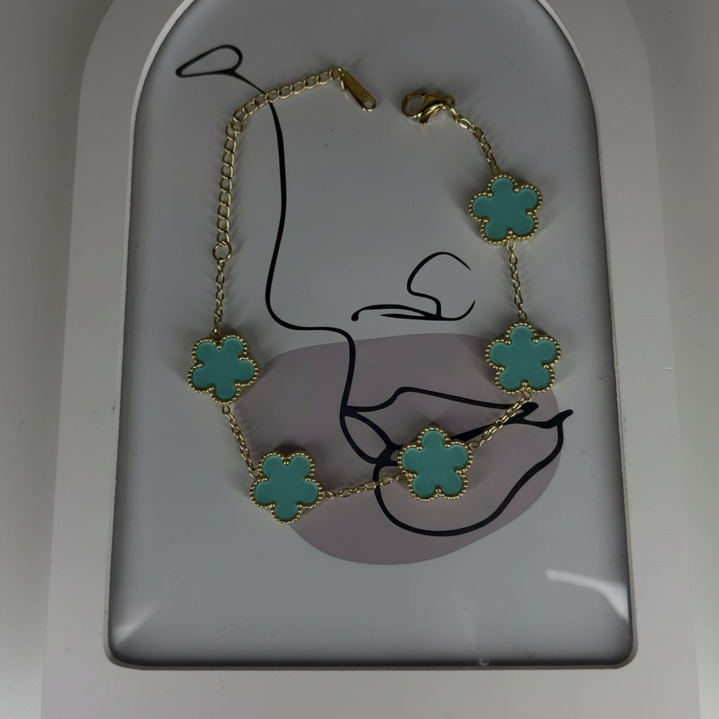 Pulseiras – Dourado & Azul Céu