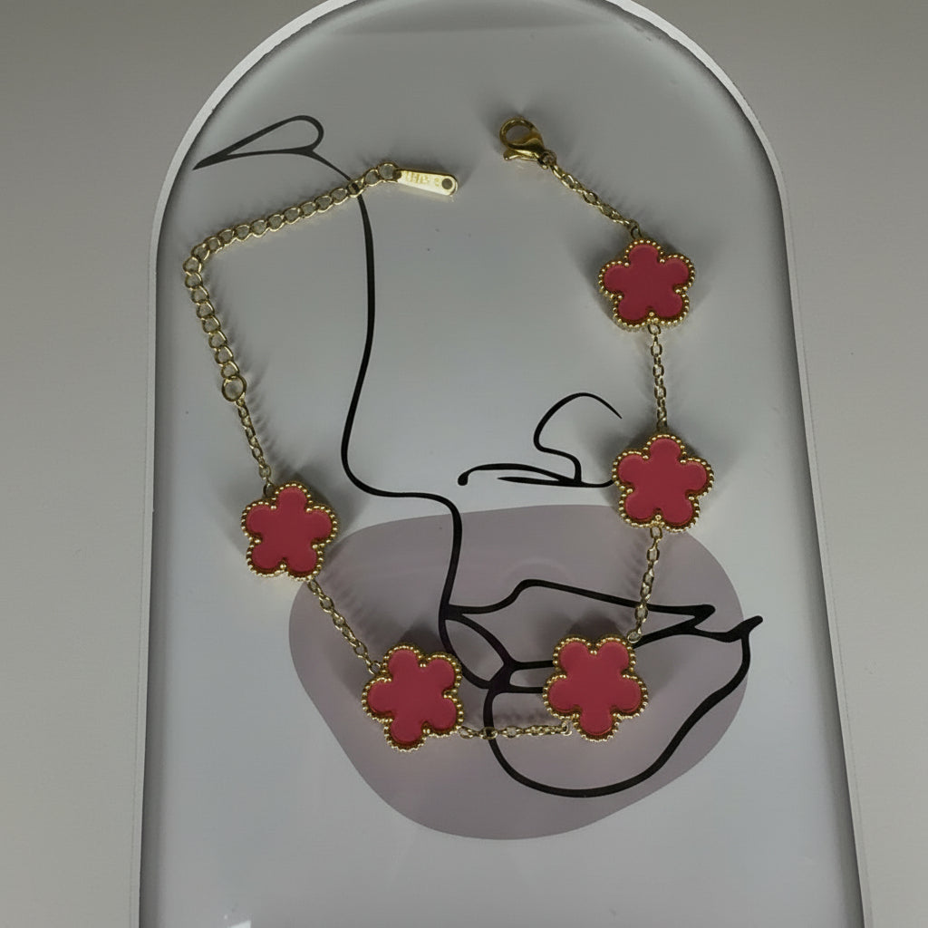 Pulseira – Dourado & Rosa